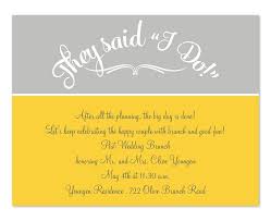 They Said I Do Wedding Reception Invitation Wording Post Wedding Brunch Invitations Wedding Reception Invitations