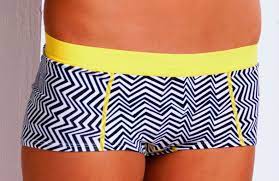 Boobs en bloomers boxershort katoen zwart met wit en gele bies -  Bodyfashion Born