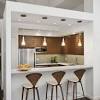 Add cupboards along the upper walls of your kitchen and remove the lower drawers. 1