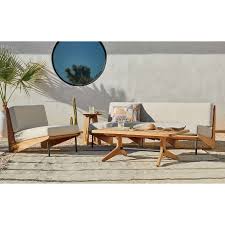 kinney teak sofa with cushion reviews crate and barrel in 2021 teak sofa teal outdoor pillows teak lounge chair