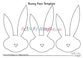 Choose any clipart that best suits your projects. Bunny Face Template 2