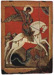 Painted in egg tempera on (linden?) wood; Saint George And The Dragon Wikipedia