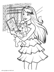 Barbie princess popstar coloring pages. Barbie Coloring Pages The Princess The Popstar