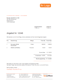 Für den einbau neuer türen. Bitte Um Angebot Vorlage