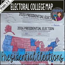 Electoral College Map Activities For 2012 2016 And 2020 Presidential Elections