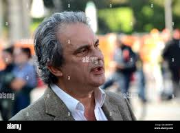 Roberto Fiore, Giuliano Castellino ed Antonio Pappalardo alla  manifestazione dei gilet arancioni a Roma in Piazza Bocca della Verita  Stock Photo