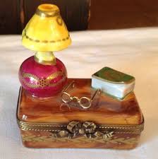 Vintage French Limoges Handpainted Desk Motif Hinged Box Limoges Boxes Trinket Boxes Vintage Box