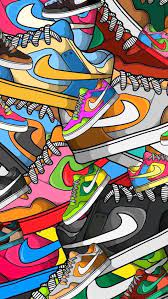 57 Trendy Sneakers Wallpaper Art Poster Canvas Wall Art Print In 2021 Graffiti Wallpaper Cartoon Wallpaper Crazy Wallpaper
