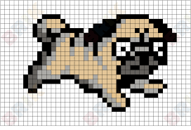 Pug Pixel Art Easy Pixel Art Pixel Art Pattern Pixel Art
