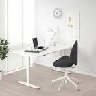 BEKANT Desk sit/stand, white, 63x31 1/2 