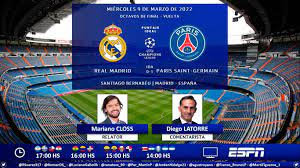 Paris saint germain visita a real madrid por la vuelta de los octavos de final de uefa. Bfio9jq2v12axm