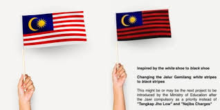 Bendera merah putih pertama kali dijahit oleh fatmawati dan dikibarkan oleh latief hendraningrat, suhud, dan sk trimurti. Tukar Warna Jalur Gemilang Dari Putih Ke Hitam Ahli Perniagaan Dikecam Tampil Mohon Maaf