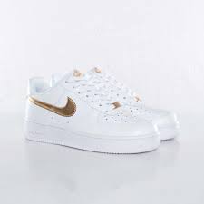 Nike Air Force 1 In White Gold My Babies 3 White Nike Shoes Nike Air Shoes Nike Shoes Air Force