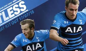 Ending today at 8:15pm bst16h 16m. Tottenham Launch New Away Kit Ahead Of 2015 16 Season And Will Wear It In Pre Season Friendly Against Mls All Stars Daily Mail Online