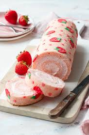 Strawberry Cake Roll Love And Olive Oil Recipe Strawberry Roll Cake Cake Roll Recipes Cake Roll