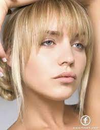Wispy Bangs For High Forehead Shorter In Centre Longer Towards Eyebrows And Temples Hair Styles Hair Hacks Hairstyles With Bangs