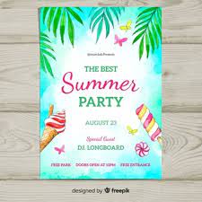 Maybe you would like to learn more about one of these? Aquarell Sommerfest Plakat Vorlage Kostenlose Vektor