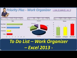 To Do List Priority Plus Work Organizer Vba Excel 2013 Youtube Work Organization Excel Organization