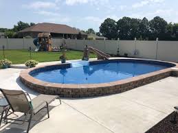 Pin By Pool And Spa Depot On Stealth Semi In Ground Pools Backyard Pool Landscaping In Ground Pools Small Backyard Pools