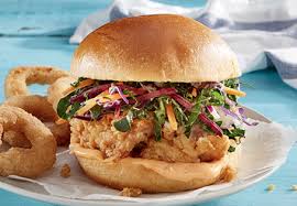 Divide mixture into 4 patties. Buttermilk Fried Chicken Burger Recipe Aldi Australia