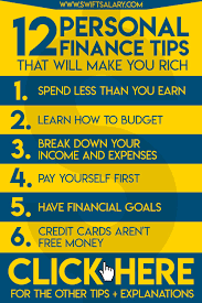12 Personal Finance Tips And Tricks To Make You Rich Finance Tips Finance Advice Personal Finance Advice