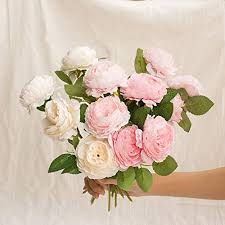 Featuring several distinct blooms in varying stages of maturity, the mixture of. Snailgarden 12 Head Artificial Peony Flowers 3 Colors Silk Peony Pink With 2pcs Satin Ribbon And 1pcs Greeting Card Peonies Bouquet For Wedding Party Home Office Table Arrangements Festival Gift Pricepulse
