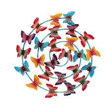 Decorating your wall with easy diy butterfly wall decorations will turn you bare and boring walls into a spectacular piece of art. Buy Pylemon Spiral Butterfly Wall Decor Decorative Metal Butterfly Wall Art Outdoor Hanging Home Garden Spring Decorations For Patio Porch And Backyard 22 L Online In Canada B0937htqqz