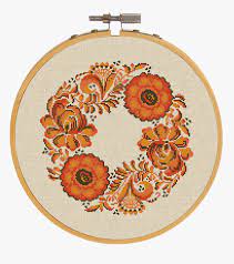 The art of stitch fabric: Autumn Flowers Wreath Cross Stitch Pattern Free Wreath Cross Stitch Patterns Hd Png Download Kindpng