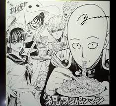 one punch man drawing for a school festival event by murata manga one punch man anime one punch man one punch man manga