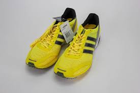 Adidas Black And Yellow Running Shoes Adidas Adizero Adios 1 Haile Men S Sneakers Running Shoes Neon Yellow Size 12 5 Adidas Runningshoes Sneakers Fashion Sneakers Men Sneakers Men Fashion