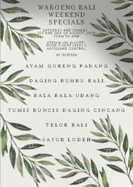 Umumnya sambal matah terdiri atas bawang merah, bawang putih yang dirajang halus dan ditambahkan aneka bumbu dan rempah lainnya seperti cabai rawit, daun jeruk, dan serai. Waroeng Bali Auckland New Zealand Posts Facebook