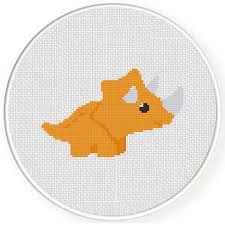 Baseball cross stitch patterns free. Cute Triceratops Cross Stitch Pattern Daily Cross Stitch