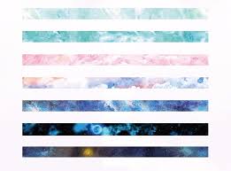 Galaxy Masking Tape 7 Pack Washi Tape Planner Scrapbook Stickers Printable Washi Tape
