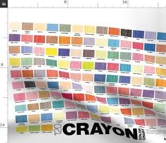 Fabric By The Yard Crayon Color Chart Crayola Crayons Graphic Design Palette