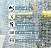 Jaquar Vignette Prime Control Flush Plate | Stylish Flush Button Panel |  Efficient Flush Actuator Plate | Modern Flush Control Plate