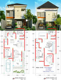 Sedikit mengusung model rumah panggung, desain rumah sengaja dibuat agak tinggi, sehingga tangga kecil di depannya bisa mempermanis rumah sederhana ini. Desain Rumah Minimalis 2 Lantai Lebar 7m Jasa Desain Rumah