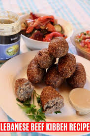 Ingredients for basic croquettes recipe. Homemade Lebanese Kibbeh Fried Beef Croquette Recipe