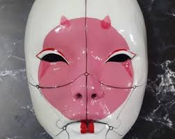 Movie Mask Robot Geisha Manga. Handmade With Custom Color Anime .art for  Collection or Cosplayer. Ghost