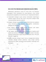 Fungsi wawasan nusantara wawasan nusantara berfungsi sebagai pedoman, motivasi. Soal Twk Nasionalisme Pdf Guru Paud