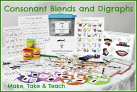 Grade 1 worksheets | blends chart. Teaching Blends And Digraphs Make Take Teach