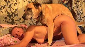 Animal sex free video. Russian mature fucked by dog