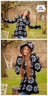Shein zip up hooded crop cardigan. 16 Diy Crochet Cardigan Sweater Coat Free Patterns Diy Crochet Cardigan Sweater Coat Pattern Sweater Crochet Pattern