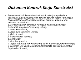Pada dasarnya, kontrak kerja konstruksi dibuat secara terpisah sesuai tahapan dalam pekerjaan konstruksi, yang terdiri dari kontrak kerja konstruksi untuk pekerjaan perencanaan, untuk. Jenis Dan Penyusunan Kontrak Ppt Download