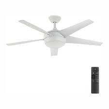 Home depot has home decorators collection secretary desks on sale. Home Decorators Collection Windward Iv 52 In Led Indoor Matte White Ceiling Fan With Light Kit And Remote Control 26662 The Home Depot