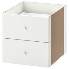 Suitable for all types of office or study with storage drawers. Kallax Insert With 2 Drawers High Gloss White 33x33 Cm Ikea