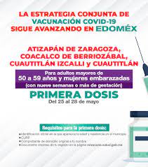 Este enlace se abrirá mediante lightbox, puede haber un. Gobierno Del Estado De Mexico On Twitter A Partir De Hoy Y Hasta El 28 De Mayo Estaremos Aplicando La Primera Dosis De La Vacuna A Adultos De 50 A 59 Anos
