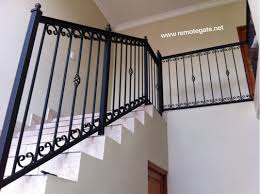 For concrete installation, fasten alum inum post to concrete using 3 (4) /8 x 3 or longer concrete anchors (an chors not included). Wrought Iron Hand Railings Gauteng Amazing Gates