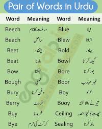 500 Pair Of Words In 2020 Words Studying Math Urdu Words