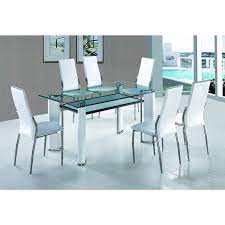 Cheap Metal Legs Two Level Glass Dining Table Set Buy Two Level Glass Dining Table Set Metal Legs Glass Dining Table Metal Glass Dining Table Product On Alibaba Com