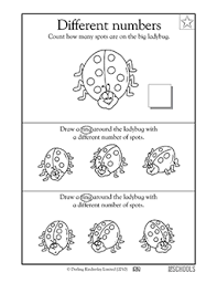 Ladybugs, preschool math, count & clip cards,math,toddlers, fine motor skills,spring activity,free printables,ladybug life cycle this was a fun art activity, kids always love to paint. Ladybug S Spots Kindergarten Preschool Math Worksheet Greatschools